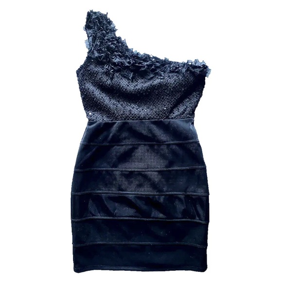 Arden B one shoulder ruffle sequin mini dress - Picture 15 of 17